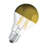 Osram Classic LED E27 Pera Filamento Mirror Oro 4W 400lm - 827 Bianco Molto Caldo | Sostitutiva 35W Osram Classic LED E27 Pera Filamento Mirror Oro 4W 400lm - 827 Bianco Molto Caldo | Sostitutiva 35W