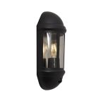 Ansell LED Luce da parete Latina Metà  Lanterna Nero - Adatto per E27 fino 42W | IP65 - Sensore di movimento e luce Ansell LED Luce da parete Latina Metà  Lanterna Nero - Adatto per E27 fino 42W | IP65 - Sensore di movimento e luce