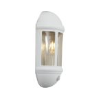 Ansell LED Luce da parete Latina Metà  Lanterna Bianca - Adatto per E27 fino 42W | IP65 - Sensore di movimento e luce Ansell LED Luce da parete Latina Metà  Lanterna Bianca - Adatto per E27 fino 42W | IP65 - Sensore di movimento e luce