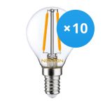 Confezione Multipack 10x Noxion Lucent LED E14 Sferica Filamento Chiara 4.5W 470lm - 827 Bianco Molto Caldo | Sostitutiva 40W Confezione Multipack 10x Noxion Lucent LED E14 Sferica Filamento Chiara 4.5W 470lm - 827 Bianco Molto Caldo | Sostitutiva 40W