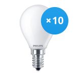 Confezione Multipack 10x Philips Corepro LED Lustre E14 Sferica Ghiaccio 2.2W 250lm - 827 Bianco Molto Caldo | Sostitutiva 25W Confezione Multipack 10x Philips Corepro LED Lustre E14 Sferica Ghiaccio 2.2W 250lm - 827 Bianco Molto Caldo | Sostitutiva 25W