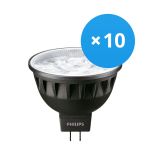 Confezione Multipack 10x Philips Master LED Faretti GU5.3 MR16 7.5W 500lm 24D - 930 Luce Calda | Miglior resa cromatica - Dimmerabile - Sostitutiva 50W Confezione Multipack 10x Philips Master LED Faretti GU5.3 MR16 7.5W 500lm 24D - 930 Luce Calda | Miglior resa cromatica - Dimmerabile - Sostitutiva 50W