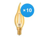 Confezione Multipack 10x Ledvance Vintage 1906 LED E14 Candela Oro 1.5W 120lm - 824 Bianco Molto Caldo | Sostitutiva 15W Confezione Multipack 10x Ledvance Vintage 1906 LED E14 Candela Oro 1.5W 120lm - 824 Bianco Molto Caldo | Sostitutiva 15W