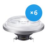 Confezione Multipack 6x Philips MASTER Faretti LED Riflettore G53 AR111 20W 1270lm 45D - 930 Luce Calda | Miglior resa cromatica - Dimmerabile - Sostitutiva 100W Confezione Multipack 6x Philips MASTER Faretti LED Riflettore G53 AR111 20W 1270lm 45D - 930 Luce Calda | Miglior resa cromatica - Dimmerabile - Sostitutiva 100W