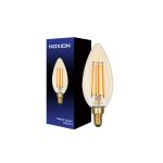 Noxion Lucent LED E14 Candela Filamento Ambra 4.1W 350lm - 822 Bianco Molto Caldo | Dimmerabile - Sostitutiva 40W Noxion Lucent LED E14 Candela Filamento Ambra 4.1W 350lm - 822 Bianco Molto Caldo | Dimmerabile - Sostitutiva 40W