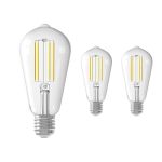 Confezione Multipack 3x Calex Smart Tuya Wifi E27 Edison Filamento 7W 806lm - 818-830 Regolabile Bianca | Dimmerabile - Sostitutiva 60W Confezione Multipack 3x Calex Smart Tuya Wifi E27 Edison Filamento 7W 806lm - 818-830 Regolabile Bianca | Dimmerabile - Sostitutiva 60W