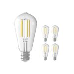 Confezione Multipack 5x Calex Smart Tuya Wifi E27 Edison Filamento 7W 806lm - 818-830 Regolabile Bianca | Dimmerabile - Sostitutiva 60W Confezione Multipack 5x Calex Smart Tuya Wifi E27 Edison Filamento 7W 806lm - 818-830 Regolabile Bianca | Dimmerabile - Sostitutiva 60W