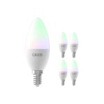 Confezione Multipack 5x Calex Smart Tuya Wifi E14 Candela 5W 470lm - 822-840 Regolabile Bianca | RGBW - Dimmerabile - Sostitutiva 40W Confezione Multipack 5x Calex Smart Tuya Wifi E14 Candela 5W 470lm - 822-840 Regolabile Bianca | RGBW - Dimmerabile - Sostitutiva 40W