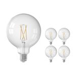 Confezione Multipack 5x Calex Smart Tuya Wifi E27 Globe Filamento 7.5W 1055lm - 818-830 Regolabile Bianca | Dimmerabile - Sostitutiva 75W  Confezione Multipack 5x Calex Smart Tuya Wifi E27 Globe Filamento 7.5W 1055lm - 818-830 Regolabile Bianca | Dimmerabile - Sostitutiva 75W