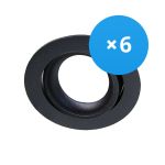 Confezione Multipack 6x Noxion Incasso Spot Vision MR16 Inclinabile Nero | Ritaglio 69mm - GU10 Attacco Confezione Multipack 6x Noxion Incasso Spot Vision MR16 Inclinabile Nero | Ritaglio 69mm - GU10 Attacco