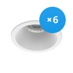 Confezione Multipack 6x Noxion Incasso Spot D-round MR16 Bianca | Ritaglio 70mm - GU10 Attacco Confezione Multipack 6x Noxion Incasso Spot D-round MR16 Bianca | Ritaglio 70mm - GU10 Attacco
