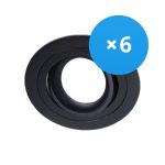 Confezione Multipack 6x Noxion Incasso Spot Logic MR16 Inclinabile Nero | Ritaglio 80mm - GU10 Attacco Confezione Multipack 6x Noxion Incasso Spot Logic MR16 Inclinabile Nero | Ritaglio 80mm - GU10 Attacco