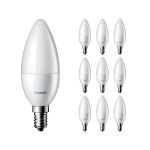 Confezione Multipack 10x Philips Corepro LED Candela E14 Ghiaccio 5W 470lm - 827 Bianco Molto Caldo | Sostitutiva 40W Confezione Multipack 10x Philips Corepro LED Candela E14 Ghiaccio 5W 470lm - 827 Bianco Molto Caldo | Sostitutiva 40W