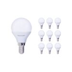 Confezione Multipack 10x Noxion Lucent Lustre LED E14 Sferica Ghiaccio 2.5W 250lm - 827 Bianco Molto Caldo | Sostitutiva 25W Confezione Multipack 10x Noxion Lucent Lustre LED E14 Sferica Ghiaccio 2.5W 250lm - 827 Bianco Molto Caldo | Sostitutiva 25W