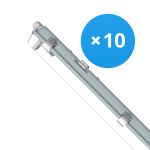 Confezione Multipack 10x Noxion Stagna LED Alloggio Poseidon V2.0 | Adatto Per 1x150cm Tubo LED Confezione Multipack 10x Noxion Stagna LED Alloggio Poseidon V2.0 | Adatto Per 1x150cm Tubo LED