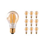 Confezione Multipack 10x Noxion Lucent Filamento LED E27 Pera Ambra 7.2W 630lm - 822 Bianco Molto Caldo | Dimmerabile - Sostitutiva 50W Confezione Multipack 10x Noxion Lucent Filamento LED E27 Pera Ambra 7.2W 630lm - 822 Bianco Molto Caldo | Dimmerabile - Sostitutiva 50W