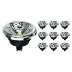 Confezione Multipack 10x Noxion Lucent Faretti LED GU10 AR111 15W 850lm 40D - 930 Luce Calda | Miglior resa cromatica - Dimmerabile - Sostitutiva 100W Confezione Multipack 10x Noxion Lucent Faretti LED GU10 AR111 15W 850lm 40D - 930 Luce Calda | Miglior resa cromatica - Dimmerabile - Sostitutiva 100W