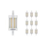 Confezione Multipack 10x Ledvance Performance LED R7s Doppio Ended 78mm Chiara 9.5W 1055lm - 827 Bianco Molto Caldo | Dimmerabile - Sostitutiva 75W Confezione Multipack 10x Ledvance Performance LED R7s Doppio Ended 78mm Chiara 9.5W 1055lm - 827 Bianco Molto Caldo | Dimmerabile - Sostitutiva 75W