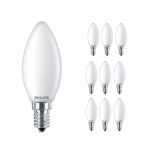 Confezione Multipack 10x Philips Corepro LED Candela E14 Ghiaccio 4.3W 470lm - 827 Bianco Molto Caldo | Sostitutiva 40W Confezione Multipack 10x Philips Corepro LED Candela E14 Ghiaccio 4.3W 470lm - 827 Bianco Molto Caldo | Sostitutiva 40W