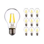 Confezione Multipack 10x Noxion Lucent LED E27 Pera Filamento Chiara 4.5W 470lm - 840 Bianco Freddo | Sostitutiva 40W Confezione Multipack 10x Noxion Lucent LED E27 Pera Filamento Chiara 4.5W 470lm - 840 Bianco Freddo | Sostitutiva 40W