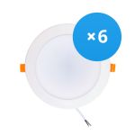 Confezione Multipack 6x Downlight LED 18W 1620lm 120D - 840 Bianco Freddo | Sostitutiva 2x18W Confezione Multipack 6x Downlight LED 18W 1620lm 120D - 840 Bianco Freddo | Sostitutiva 2x18W