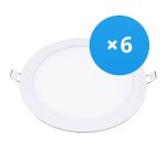 Confezione Multipack 6x Downlight LED UltraSlim 24W 1950lm 110D - 840 Bianco Freddo | 295mm - Ritaglio 280mm Confezione Multipack 6x Downlight LED UltraSlim 24W 1950lm 110D - 840 Bianco Freddo | 295mm - Ritaglio 280mm