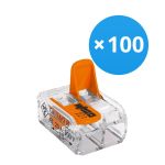 Confezione Multipack 100x Wago 221-412 Connettore Compatto | 2 Filo Connessione - Morsetto per cavi Confezione Multipack 100x Wago 221-412 Connettore Compatto | 2 Filo Connessione - Morsetto per cavi