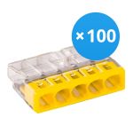 Confezione Multipack 100x Wago 2273-205 Morsettiera Compatto | 5 Filo Connessione -  Confezione Multipack 100x Wago 2273-205 Morsettiera Compatto | 5 Filo Connessione -