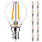 Confezione Multipack 10x Noxion Lucent LED E14 Sferica Filamento Chiara 2.5W 250lm - 827 Bianco Molto Caldo | Sostitua 25W Confezione Multipack 10x Noxion Lucent LED E14 Sferica Filamento Chiara 2.5W 250lm - 827 Bianco Molto Caldo | Sostitua 25W