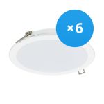 Confezione Multipack 6x Philips Downlight LED DN065B Metallo Bianca 19W 2000lm 110D - 830 Luce Calda | 225mm - Ritaglio 200mm - IP20 Confezione Multipack 6x Philips Downlight LED DN065B Metallo Bianca 19W 2000lm 110D - 830 Luce Calda | 225mm - Ritaglio 200mm - IP20