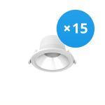 Confezione Multipack 15x Noxion Downlight LED Apollo 9W 1100lm 60D - 840 Bianco Freddo | 145mm - UGR <19 Confezione Multipack 15x Noxion Downlight LED Apollo 9W 1100lm 60D - 840 Bianco Freddo | 145mm - UGR <19