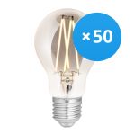 Confezione Multipack 50x WiZ Smart LED E27 Pera Filamento Smoke 6.5W 400lm - 820-850 Regolabile Bianca | Dimmerabile - Sostitutiva 35W Confezione Multipack 50x WiZ Smart LED E27 Pera Filamento Smoke 6.5W 400lm - 820-850 Regolabile Bianca | Dimmerabile - Sostitutiva 35W