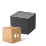 Confezione Multipack 4x D'Lite Elingen Luce Da Parete Solar Nero Up & Down - 830 Luce Calda -  | IP54 - Sensore Di Movimento Confezione Multipack 4x D'Lite Elingen Luce Da Parete Solar Nero Up & Down - 830 Luce Calda -  | IP54 - Sensore Di Movimento