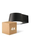 Confezione Multipack 4x D'Lite Luce Da Parete Lira Nero 7W 600lm 830 Luce Calda -  | IP54 Confezione Multipack 4x D'Lite Luce Da Parete Lira Nero 7W 600lm 830 Luce Calda -  | IP54