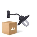 Confezione Multipack 4x D'Lite Luce Da Parete Ember Nero | IP54 - Adatto per 1x E27 Confezione Multipack 4x D'Lite Luce Da Parete Ember Nero | IP54 - Adatto per 1x E27
