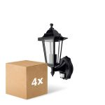 Confezione Multipack 4x D'Lite Luce Da Parete Helora Nero | IP44 - Adatto per 1x E27 - Sensore Di Movimento Confezione Multipack 4x D'Lite Luce Da Parete Helora Nero | IP44 - Adatto per 1x E27 - Sensore Di Movimento