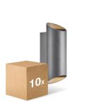 Confezione Multipack 10x Nordlux Nico Luce Da Parete Aluminium Antracite Up & Down | Adatto per 2x GU10 Confezione Multipack 10x Nordlux Nico Luce Da Parete Aluminium Antracite Up & Down | Adatto per 2x GU10