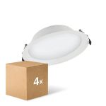 Confezione Multipack 4x Ledvance Downlight LED Alu DN200 25W 2250lm 100D - 830 Luce Calda -  | 215mm - IP44  Confezione Multipack 4x Ledvance Downlight LED Alu DN200 25W 2250lm 100D - 830 Luce Calda -  | 215mm - IP44