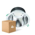 Confezione Multipack 4x Philips Downlight LED Coreline DN142B Aluminium Bianca 19.2W 2300lm 60D - 830 Luce Calda -  | Ritaglio 200mm - IP20 - UGR<19 Confezione Multipack 4x Philips Downlight LED Coreline DN142B Aluminium Bianca 19.2W 2300lm 60D - 830 Luce Calda -  | Ritaglio 200mm - IP20 - UGR<19