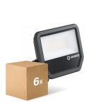 Confezione Multipack 6x Ledvance Proiettore LED Aluminium Nero 41W 5500lm 100D - 830 Luce Calda -  | IP66 - Simmetrico Confezione Multipack 6x Ledvance Proiettore LED Aluminium Nero 41W 5500lm 100D - 830 Luce Calda -  | IP66 - Simmetrico