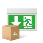 Confezione Multipack 4x Noxion LED Luce Per Uscita Di Emergenza | Montaggio A Parete/Soffitto | 3.5W | 3H incl. 4 directions of PVC Confezione Multipack 4x Noxion LED Luce Per Uscita Di Emergenza | Montaggio A Parete/Soffitto | 3.5W | 3H incl. 4 directions of PVC
