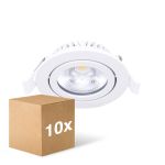 Confezione Multipack 10x Noxion LED Inclinabile Slim Faretti Bianca 6W 550lm - 930 Luce Calda -  | Ritaglio 75mm - IP54 - Miglior Resa Cromatica  Confezione Multipack 10x Noxion LED Inclinabile Slim Faretti Bianca 6W 550lm - 930 Luce Calda -  | Ritaglio 75mm - IP54 - Miglior Resa Cromatica