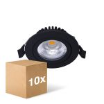 Confezione Multipack 10x Noxion LED Inclinabile Slim Faretti Nero 6W 550lm - 930 Luce Calda -  | Ritaglio 75mm - IP54 - Miglior Resa Cromatica  Confezione Multipack 10x Noxion LED Inclinabile Slim Faretti Nero 6W 550lm - 930 Luce Calda -  | Ritaglio 75mm - IP54 - Miglior Resa Cromatica