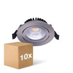 Confezione Multipack 10x Noxion LED Inclinabile Slim Faretti Argento Il Giro 6W 550lm 60D - 927 Bianco Molto Caldo | 85mm - IP54 - Dimmerabile - Miglior Resa Cromatica Confezione Multipack 10x Noxion LED Inclinabile Slim Faretti Argento Il Giro 6W 550lm 60D - 927 Bianco Molto Caldo | 85mm - IP54 - Dimmerabile - Miglior Resa Cromatica