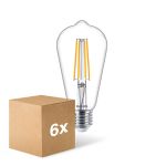 Confezione Multipack 6x Philips MASTER Value LED Bulbo E27 Edison Filamento Chiara 5.9W 806lm - 927 Bianco Molto Caldo | Miglior Resa Cromatica - Sostitutiva 60W Confezione Multipack 6x Philips MASTER Value LED Bulbo E27 Edison Filamento Chiara 5.9W 806lm - 927 Bianco Molto Caldo | Miglior Resa Cromatica - Sostitutiva 60W