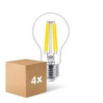 Confezione Multipack 4x Philips MASTER Value LED Bulbo E27 Pera Chiara 11.2W 1521lm - 927 Bianco Molto Caldo | Miglior Resa Cromatica - Dimmerabile - Sostitutiva 100W Confezione Multipack 4x Philips MASTER Value LED Bulbo E27 Pera Chiara 11.2W 1521lm - 927 Bianco Molto Caldo | Miglior Resa Cromatica - Dimmerabile - Sostitutiva 100W