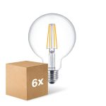 Confezione Multipack 6x Philips MASTER Value LED Globe E27 120mm Filamento Chiara 5.9W 806lm - 927 Bianco Molto Caldo | Miglior Resa Cromatica - Sostitutiva 60W Confezione Multipack 6x Philips MASTER Value LED Globe E27 120mm Filamento Chiara 5.9W 806lm - 927 Bianco Molto Caldo | Miglior Resa Cromatica - Sostitutiva 60W