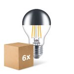 Confezione Multipack 6x Philips MASTER Value LED Bulbo E27 Pera Mirror 7.2W 650lm – 827 Bianco Molto Caldo | Miglior Resa Cromatica - Dimmerabile - Sostitutiva 60W Confezione Multipack 6x Philips MASTER Value LED Bulbo E27 Pera Mirror 7.2W 650lm – 827 Bianco Molto Caldo | Miglior Resa Cromatica - Dimmerabile - Sostitutiva 60W