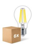 Confezione Multipack 6x Philips MASTER Value LED Bulbo E27 Pera Chiara 7.8W 1055lm - 927 Bianco Molto Caldo | Miglior Resa Cromatica - Dimmerabile - Sostitutiva 75W Confezione Multipack 6x Philips MASTER Value LED Bulbo E27 Pera Chiara 7.8W 1055lm - 927 Bianco Molto Caldo | Miglior Resa Cromatica - Dimmerabile - Sostitutiva 75W