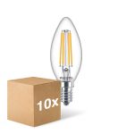 Confezione Multipack 10x Philips Corepro LED Candela E14 Filamento Chiara 6.5W 806lm - 840 Bianco Freddo | Sostitutiva 60W Confezione Multipack 10x Philips Corepro LED Candela E14 Filamento Chiara 6.5W 806lm - 840 Bianco Freddo | Sostitutiva 60W